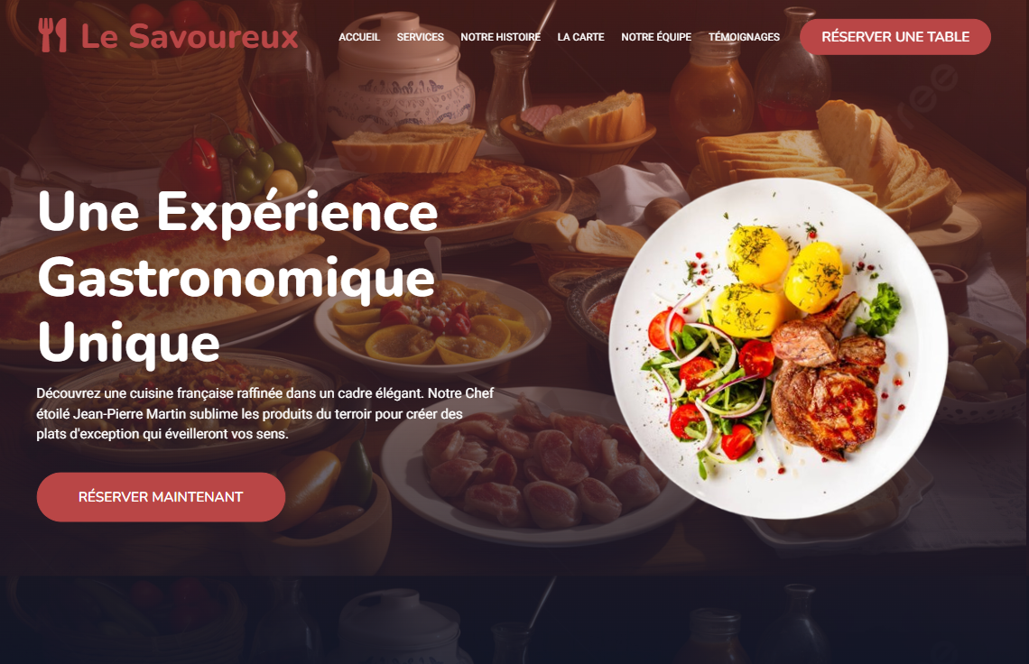 Site vitrine pour un restaurant